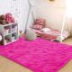 Modern Pink Textured Living Rug